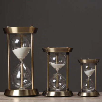 Bronze Retro Metal Hourglass Elegant Living Room Office Home Decor - BeMyDecor - Hourglass Home Decor