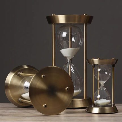 Bronze Retro Metal Hourglass Elegant Living Room Office Home Decor - BeMyDecor - Hourglass Home Decor
